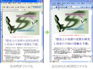 PDFからWORDへの変換例（１）