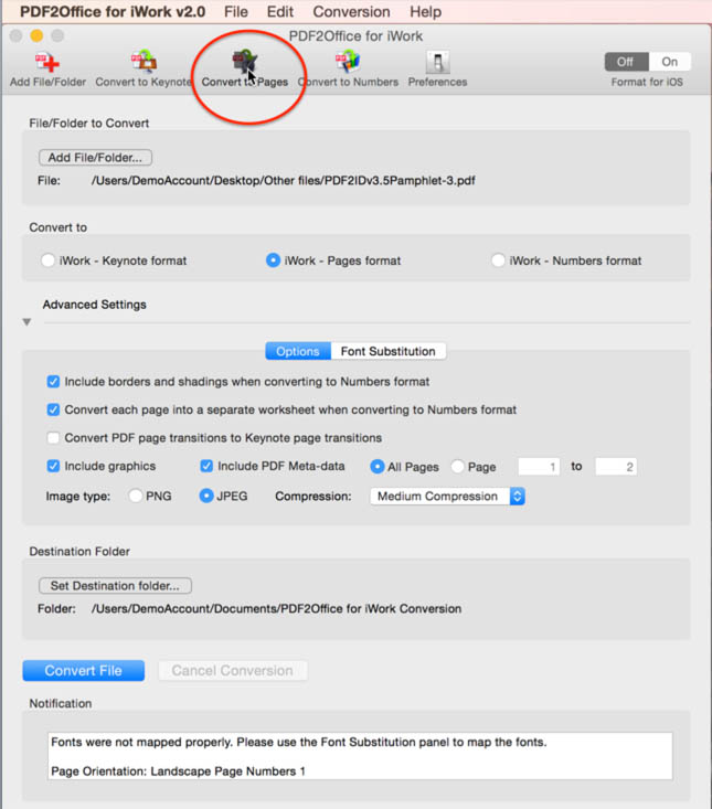 Convert PDF to Keynote on Mac